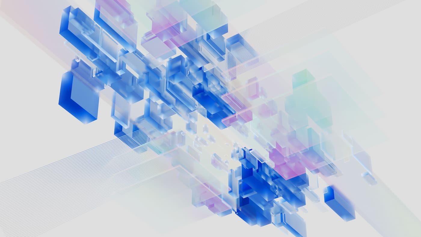 Expertises IA, data et cloud de Snappy Consulting — visuel abstrait de systèmes connectés